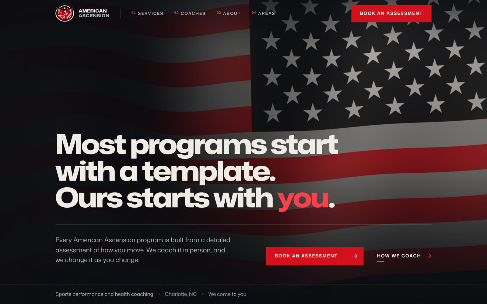 American Ascension website, home page